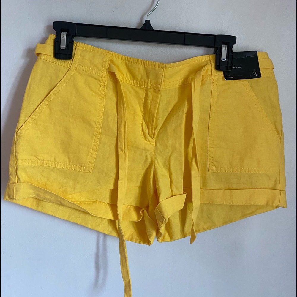 New York and Company yellow shorts